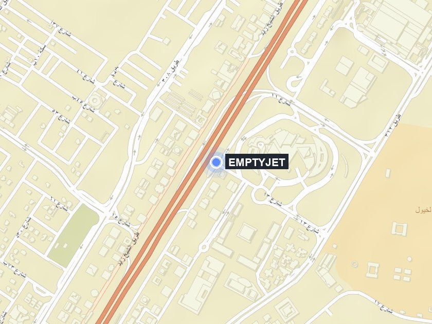 Street plan of Sheikh Zayed Road with Emirates Towers marked